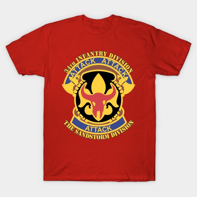 34th Infantry Division T-Shirt by MBK